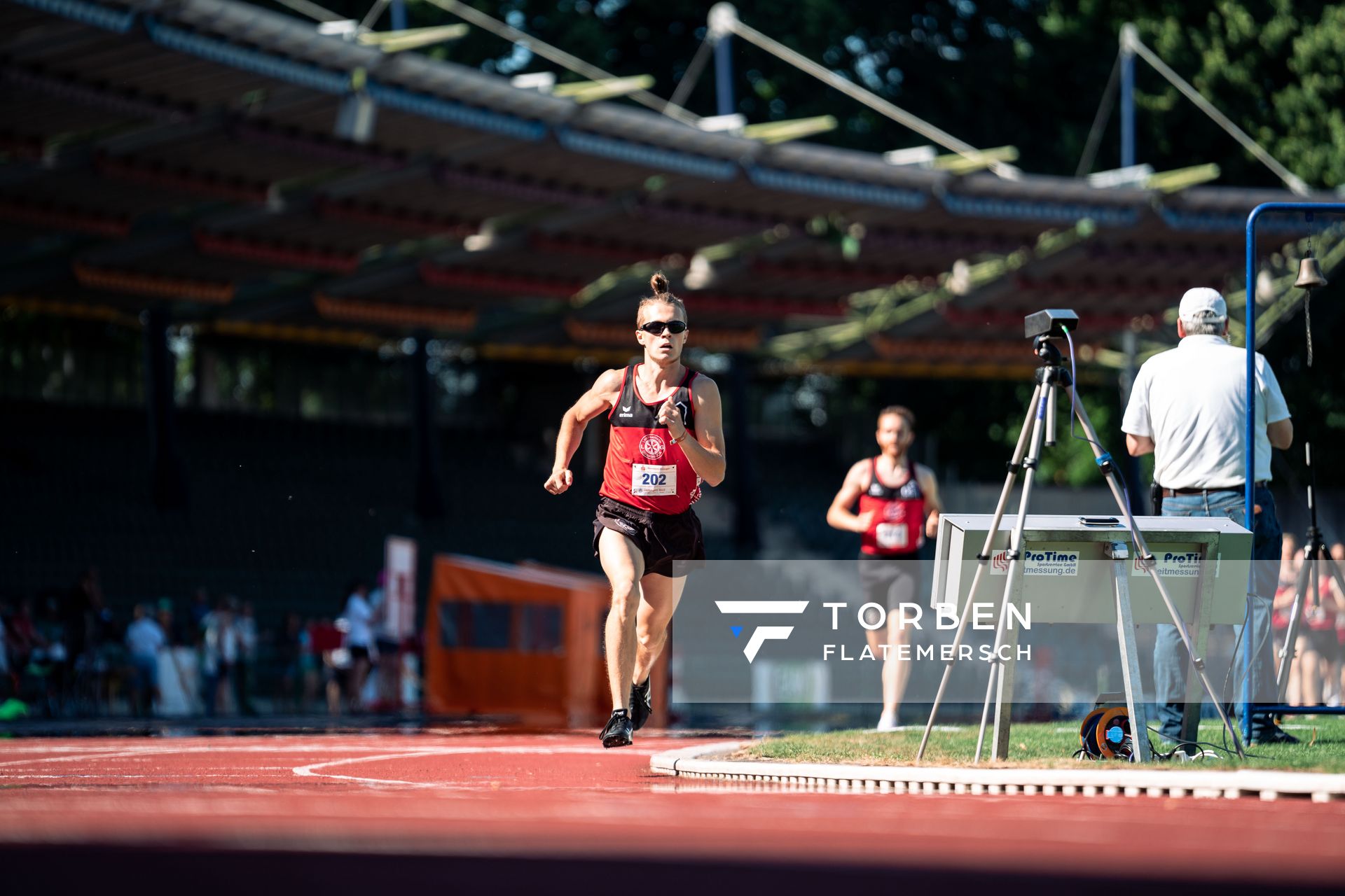 Nils Huhtakangas (LG Osnabrueck) am 02.07.2022 waehrend den NLV+BLV Leichtathletik-Landesmeisterschaften im Jahnstadion in Goettingen (Tag 1)